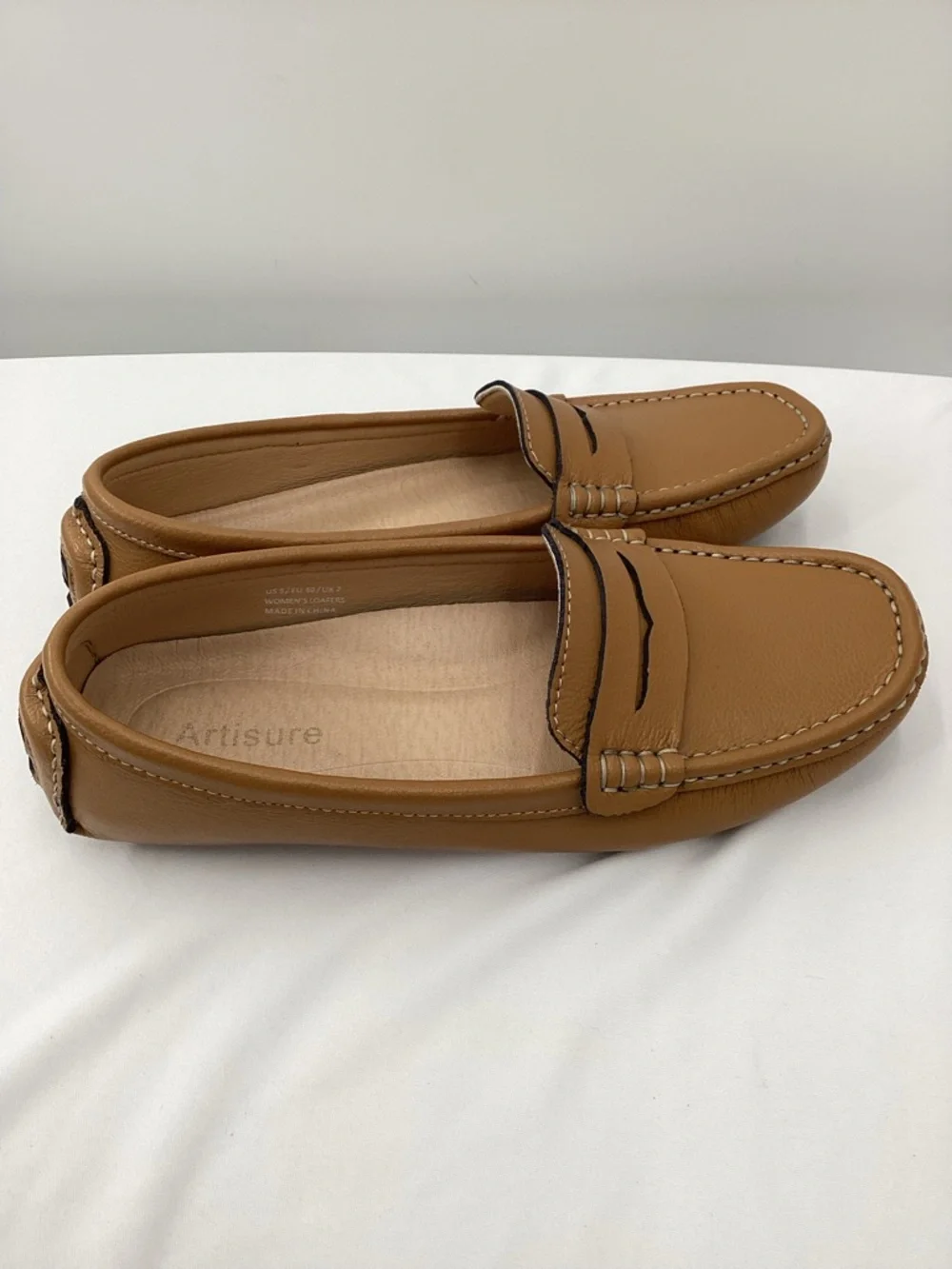 Artisure Classic Comfort Penny Loafers Tan Penny Loafers
